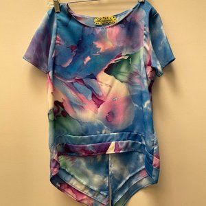 Liquorish Online Watercolor Blouse